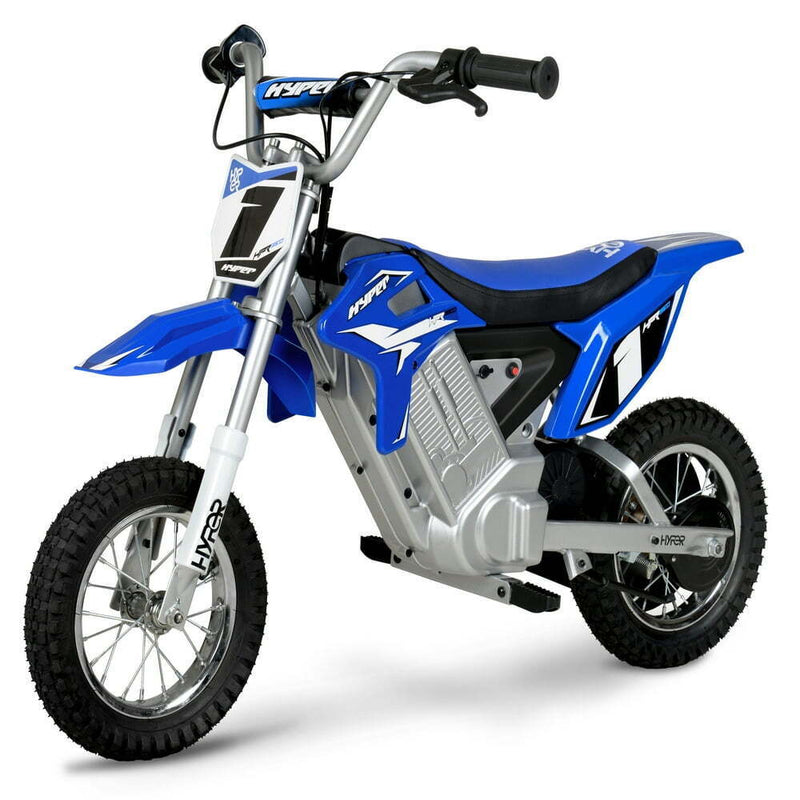 Blue 24V Electric Motorcycle for Kids with Maximum Speed of 14 mph