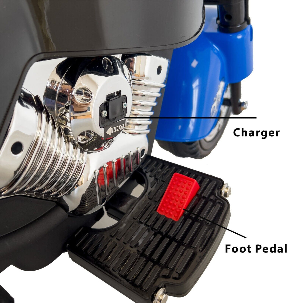 Blue 3-Wheel Chopper Motorbike Toy for Kids