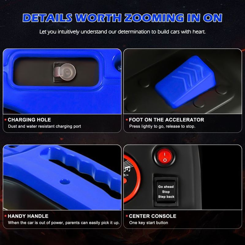 Blue 6V Battery-Powered Kids' ATV Ride-On Car