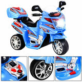 Blue 6V Electric Ride-On Motorcycle for Kids - Battery Powered 3 Wheel Toy
