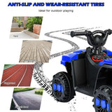 Blue 6V Kids Ride On ATV with MP3 & LED Headlight - 4-Wheeler Quad for Endless Fun!