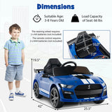 12V Powered Ride-On Ford Mustang Shelby Toy Car for Kids