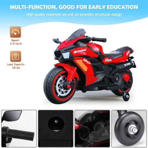 Bluetooth Music Ride-On Motorcycle for Kids - 12V Power Wheels