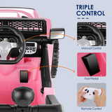 Bluetooth Music Ride-On Truck for Kids with Parent Remote Control - Pink