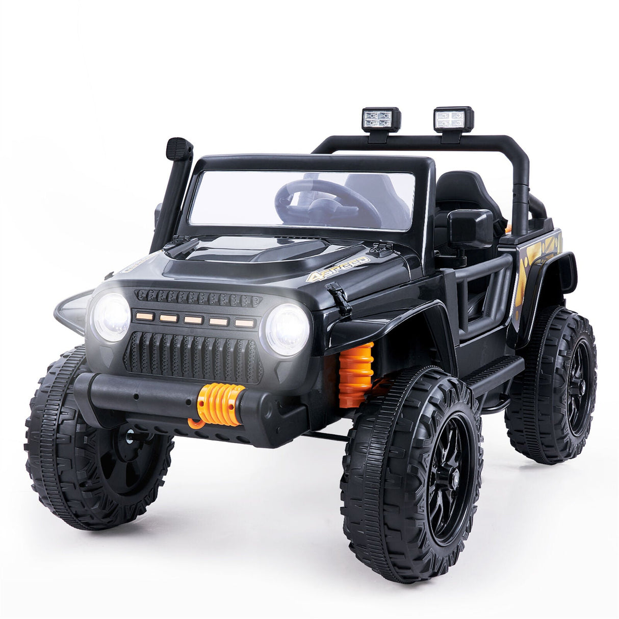 KLOKICK 12V Kids Electric Ride On Car Truck with Remote Control, FM Radio, and Bluetooth Connectivity