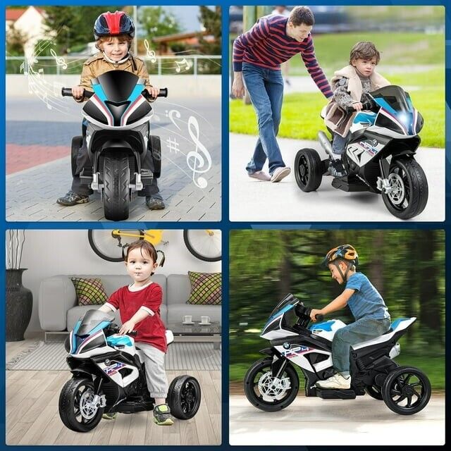 BMW 12V Battery Powered Ride on Motorcycle for Kids with Headlight - Perfect Gift