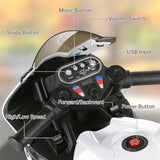 BMW 12V Battery Powered Ride on Motorcycle for Kids with Headlight - Perfect Gift
