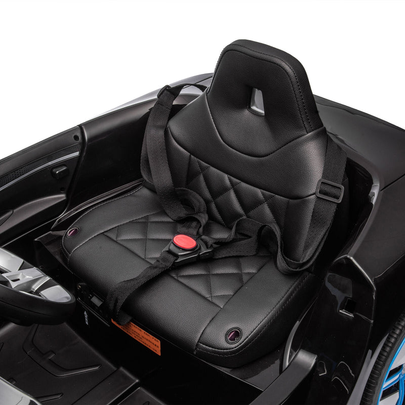 BMW I4 Licensed 12V Kids Ride On Car with Parental Remote Control, USB, MP3, and Bluetooth - Black