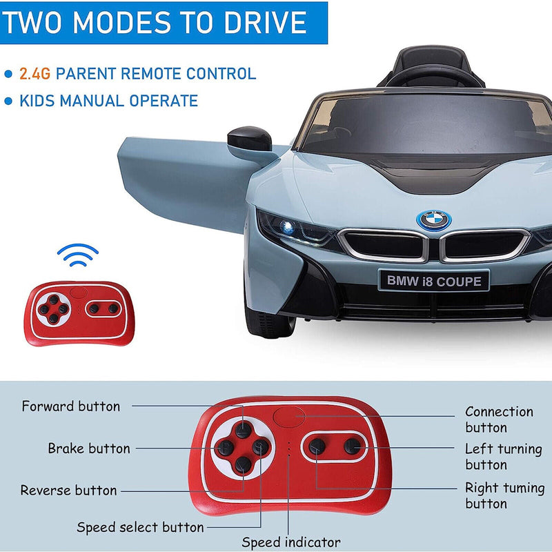 BMW I8 Coupe Style Electric Kids Ride-On Car 12V Battery Powered Toy