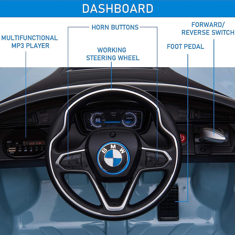 BMW I8 Coupe Style Electric Kids Ride-On Car 12V Battery Powered Toy