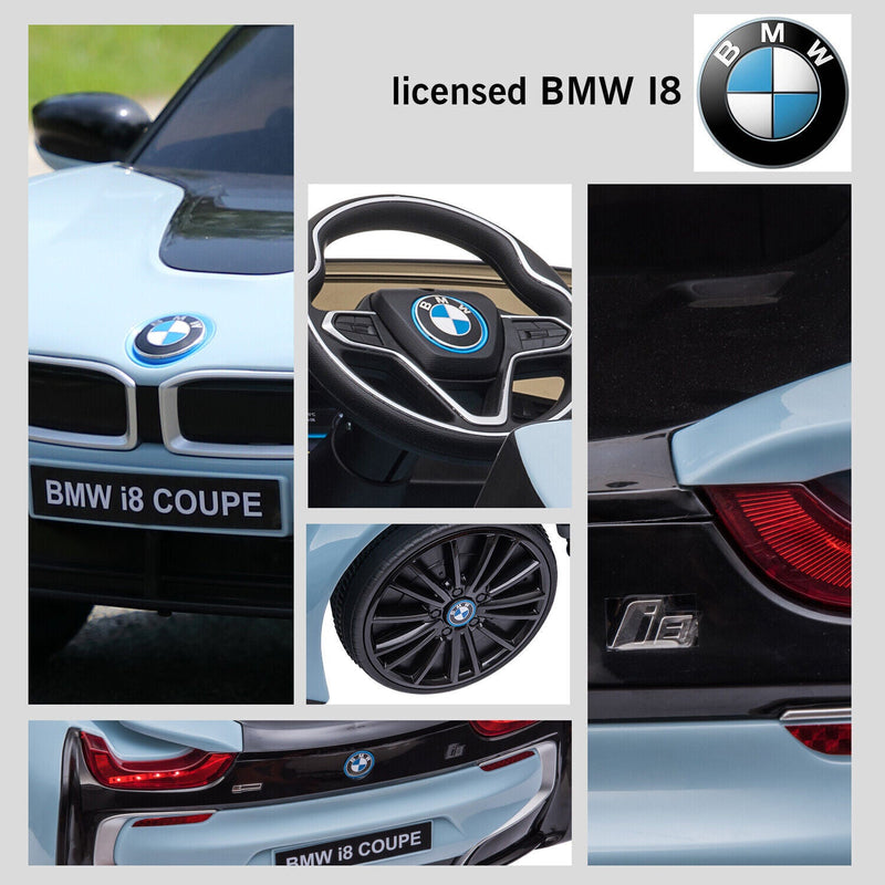 BMW I8 Electric Blue Kids Ride-On Car with Remote Control - Perfect for Christmas!