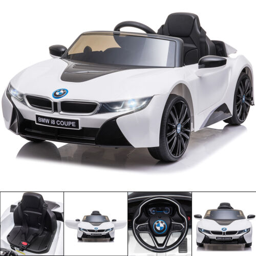 BMW i8 Electric Ride-On Car for Kids with Remote Control, MP3 Player, and LED Lights - Officially Licensed 12V Model
