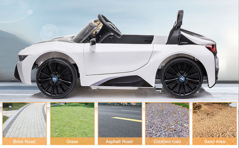 BMW i8 Licensed 12V Electric Ride-On Car for Kids with Remote Control