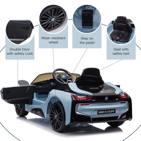 BMW I8 Licensed Electric Ride-On Car for Kids with Remote Control - 12V Powered Vehicle