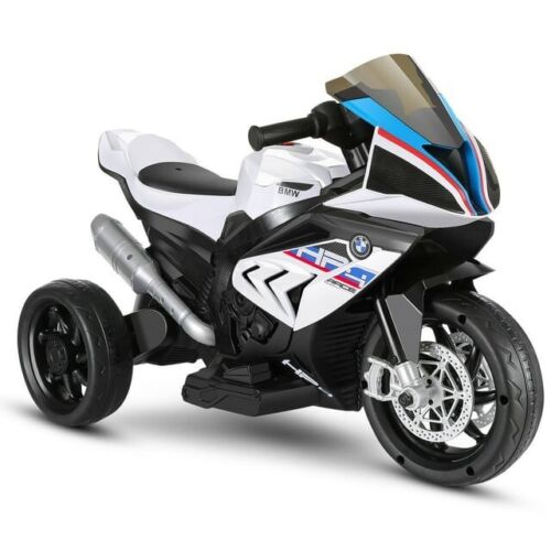 BMW Kids Electric Motorcycle - 12V Battery Powered Ride-On Bike in Sleek Black Design