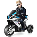 BMW Kids Electric Motorcycle - 12V Battery Powered Ride-On Bike in Sleek Black Design