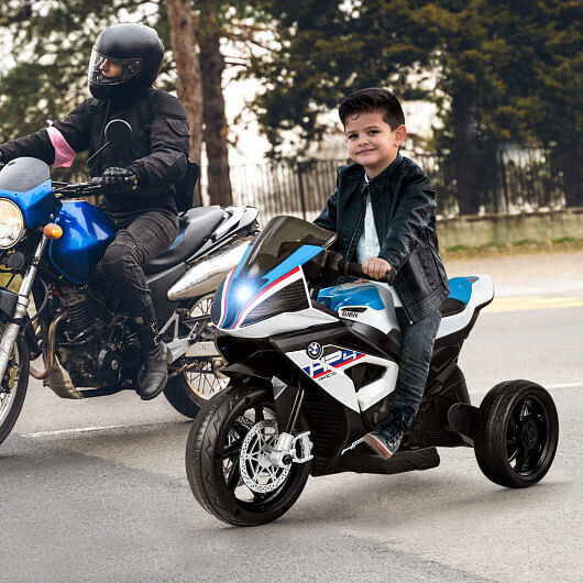 BMW Kids Motorcycle Ride-On Toy for Ages 3-8 - White