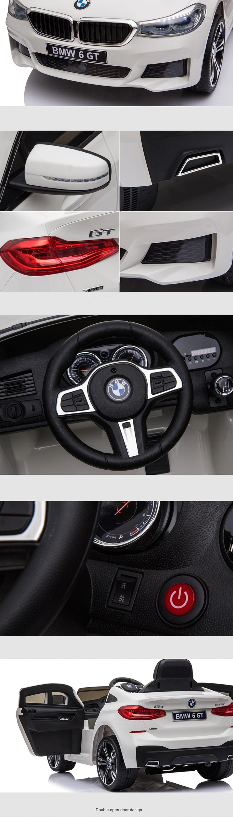 BMW 6 Series Gran Turismo Ride On Car For Children W/Magic Cars® Wireless RC Parental Control