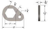 Hex Capture Plug Weld Washer