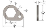 Hex Capture Plug Weld Washer