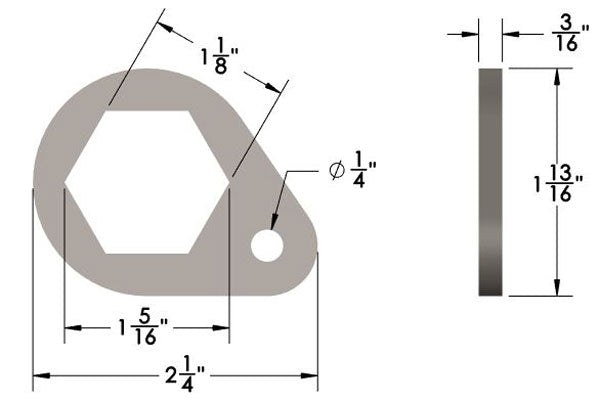 Hex Capture Plug Weld Washer