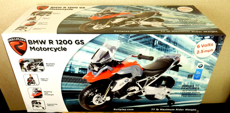 Brand New Red/Gray BMW 6V Ride On Motorcycle for Kids - Ready to Ride!