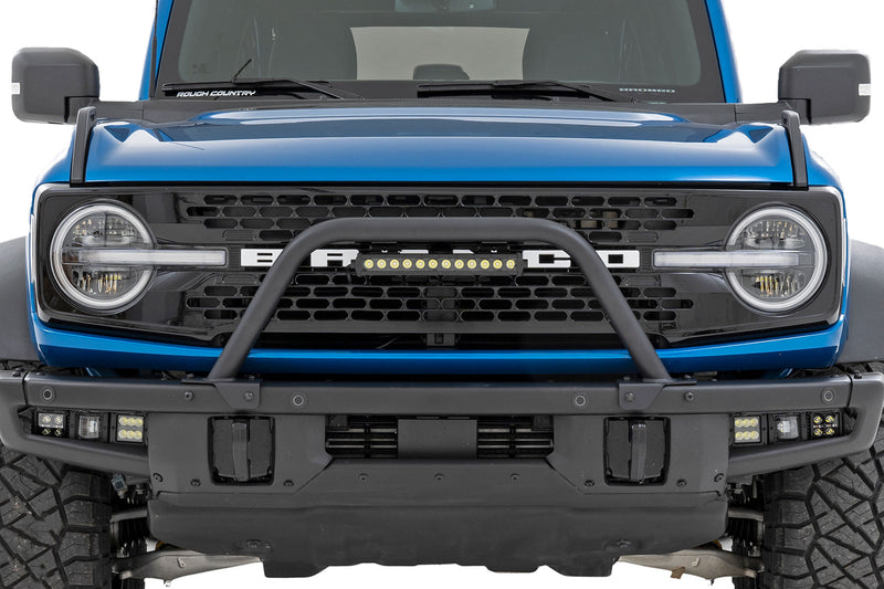 Safari Bar | 12" LED Light Bar | Black | Single Row | OE Modular Steel | Ford Bronco (21-24)