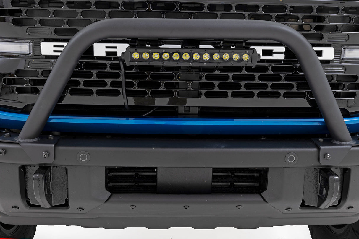 Safari Bar | 12" LED Light Bar | Black | DRL | Single Row | OE Modular Steel | Ford Bronco (21-24)