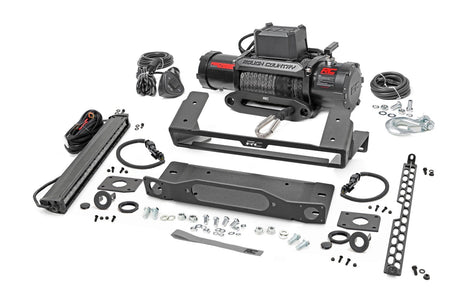 High Winch Mount | All Models | 12000S | 20 Inch Black Single Row LED | Ford Bronco (21-24)