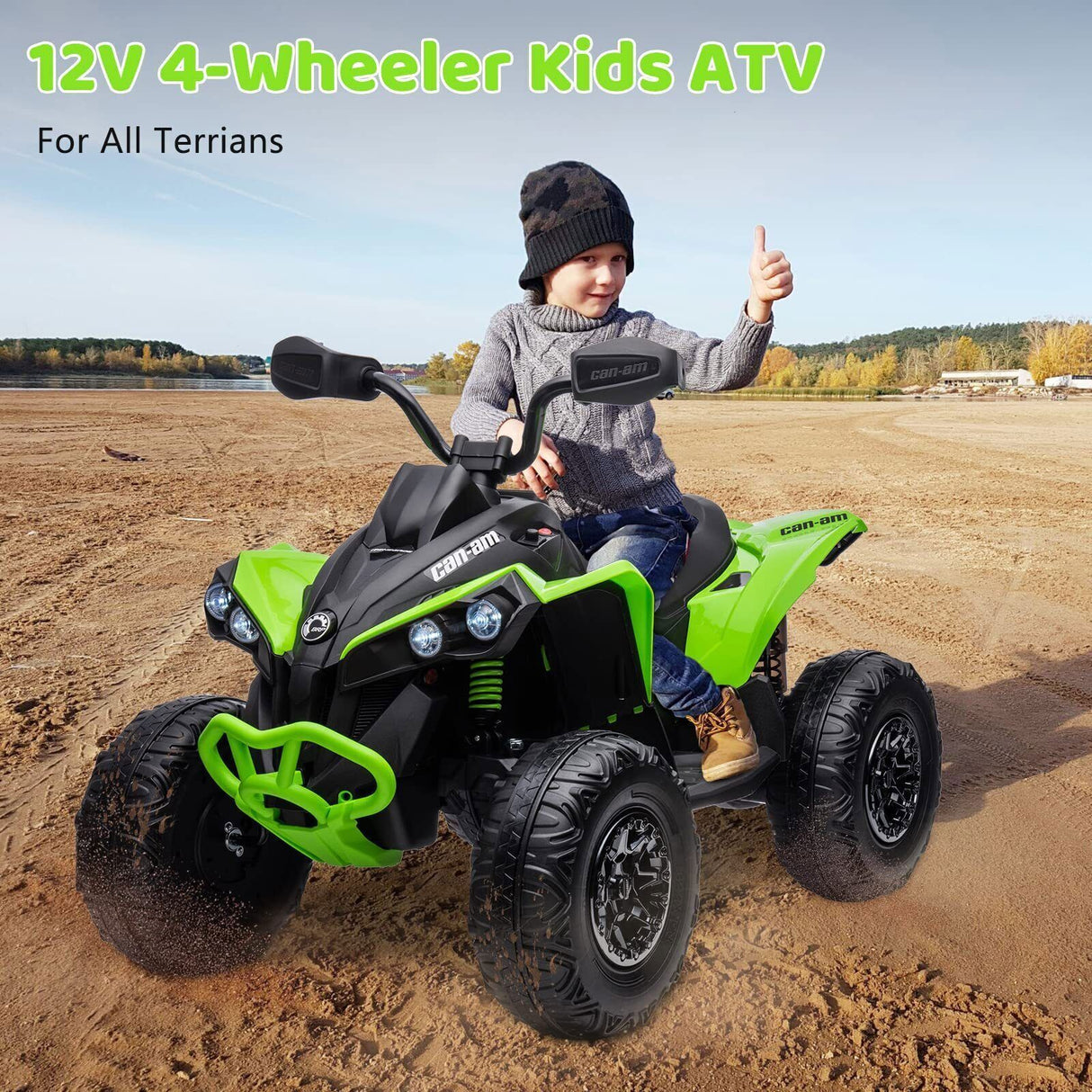 BRP Can-am 4 Wheeler Quad Electric Ride-On Toy Car for Kids