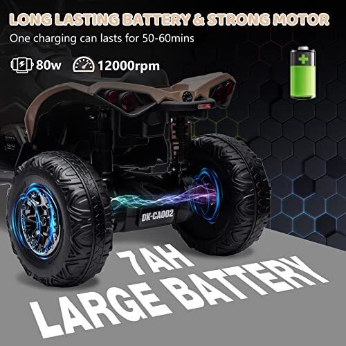 BRP Can-am 4 Wheeler Quad Electric Ride-On Toy Car for Kids