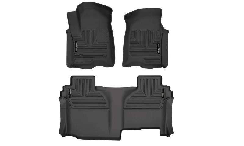 Ensemble de revêtements de sol avant et de 2e siège Husky Liners 19-24 pour Chevy Silverado1500/GMC Sierra1500 X-Act - Noir