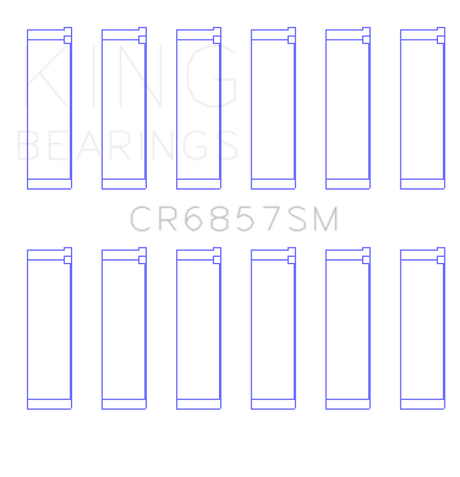 Jeu de roulements de bielle King Engine Bearings Chrysler Pentastar 3,6 L Erb V6 (taille + 0,25 mm)