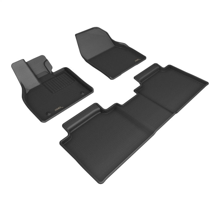 Tapis de sol 3D MAXpider 2023 Toyota BZ4X Double Cab Kagu 1ère et 2ème rangée - Noir