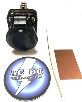 Hubbell HBLNCABK COVER / HBLMRBK MALE Receptacle Set W/ MOUNTING HARDWARE - BK Hubbell