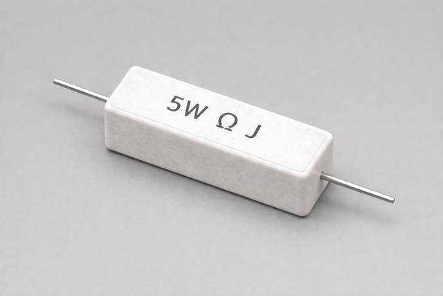 Ceramic Cement Resistor 5W ±5% Power Resistor, Wirewound Ceramic Case, 5 Watt Fixed Resistor, 0.01 Ohm to 100 Ohm TekShack