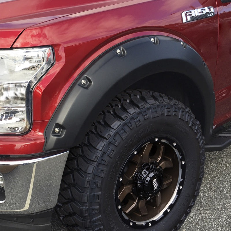 Bushwacker 18-20 Ford F-150 (sauf modèles avec Tech Pkg) Élargisseurs de poche 4 pièces - Agate Black Met