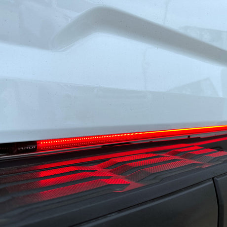 Putco 21-23 Ford F-150 60In Direct Fit Red Blade Kit Tailgate Bars w Factory LED Taillamps