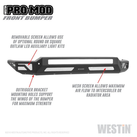 Pare-chocs avant Westin Pro-Mod pour Chevrolet Silverado 2500/3500 2020