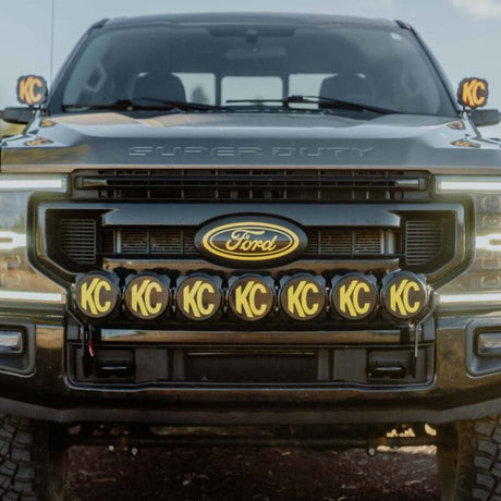 Kit de barre lumineuse à 7 lumières LED Pro6 KC HiLiTES 2017+ Ford Super Duty Gravity - Pare-chocs avant