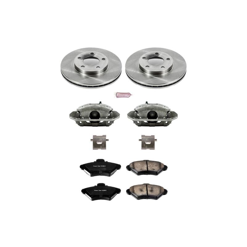 Kit de freins avant Power Stop Autospecialty avec étriers pour Ford Mustang 94-98