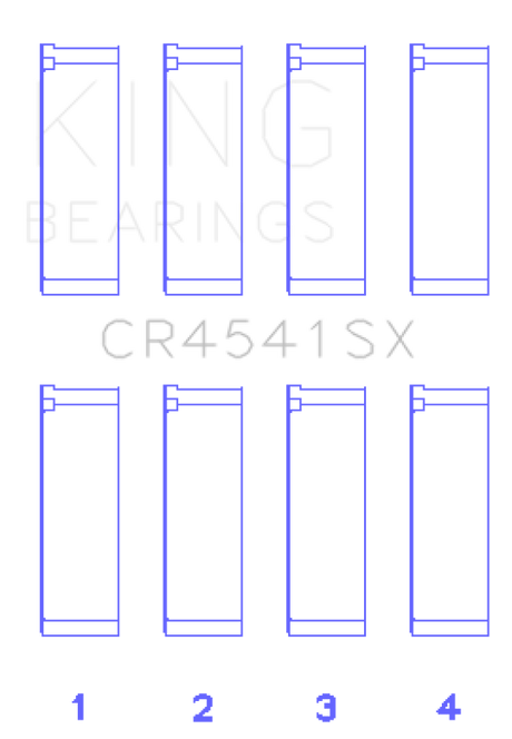 Jeu de roulements de bielle King Engine Bearings Honda F23A/F23Z/K20A3/16V (taille +0,25 mm)