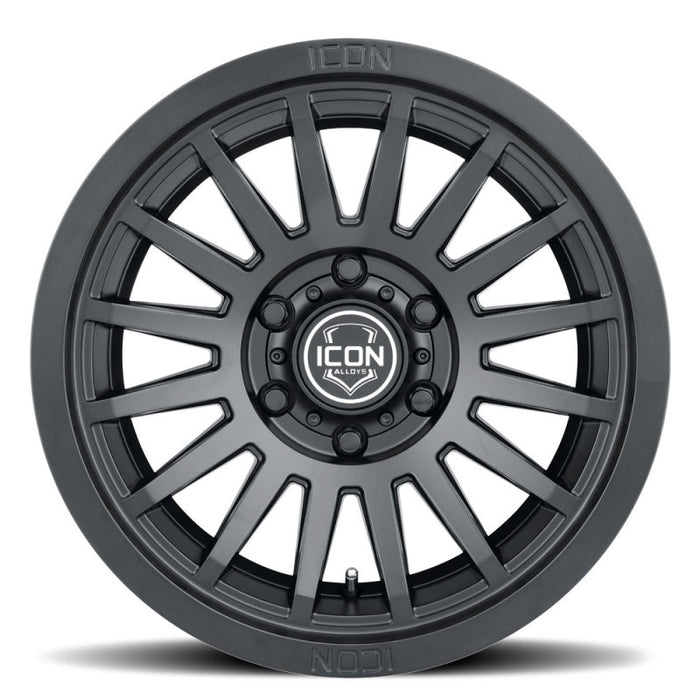 Roue ICON Recon SLX 17x8,5 6x5,5 BP 0 mm de déport 4,75 pouces BS 106,1 mm d'alésage noir satiné