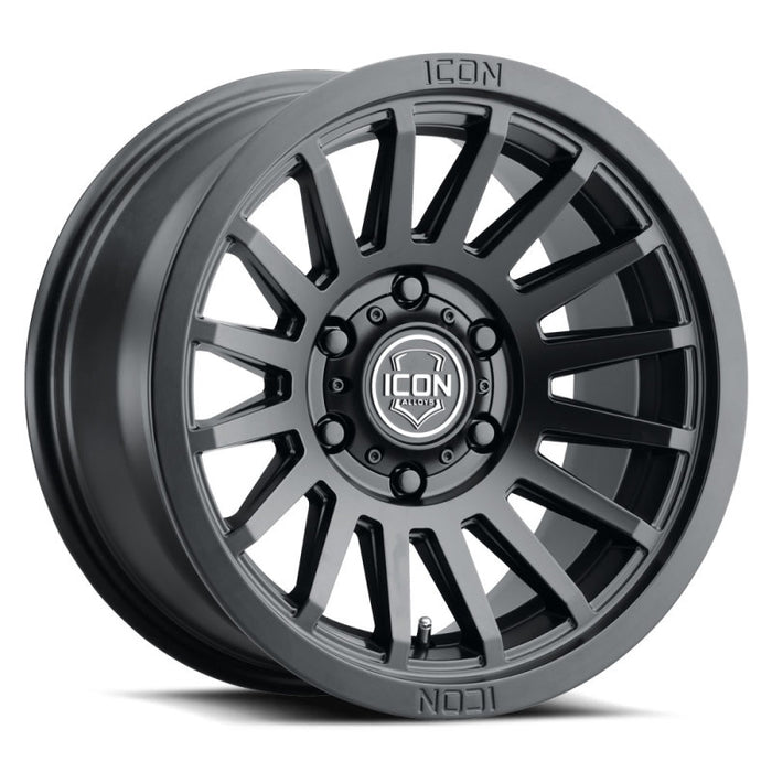 Roue ICON Recon SLX 17x8,5 6x5,5 BP 0 mm de déport 4,75 pouces BS 106,1 mm d'alésage noir satiné