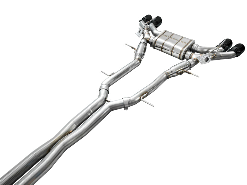 AWE Tuning 2021+ Cadillac CT4-V Blackwing SwitchPath Exhaust - Diamond Black Tips