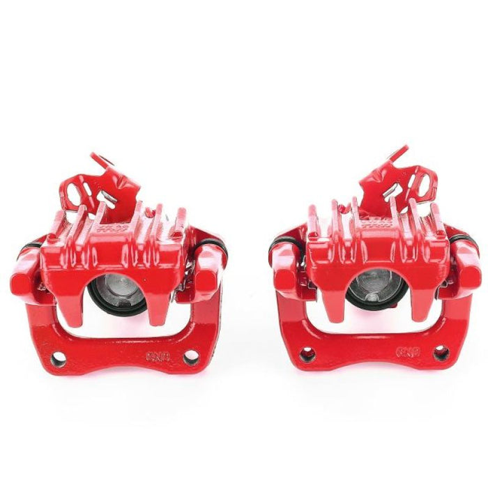 Étriers arrière rouges Power Stop 10-13 Audi A3 avec supports - Paire