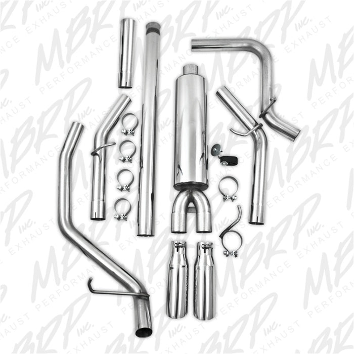 Échappement arrière de 3 pouces T409 à double paroi latérale divisée MBRP 14 Chevy/GMC 1500 Silverado/Sierra 4,3 L V6/5,3 L V8