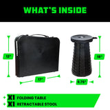 Folding Camping Table & Stool Set