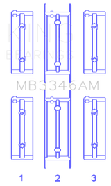 King Engine Bearings Subaru 1800Cc 1980 On (Size +1.0mm) Main Bearing Set