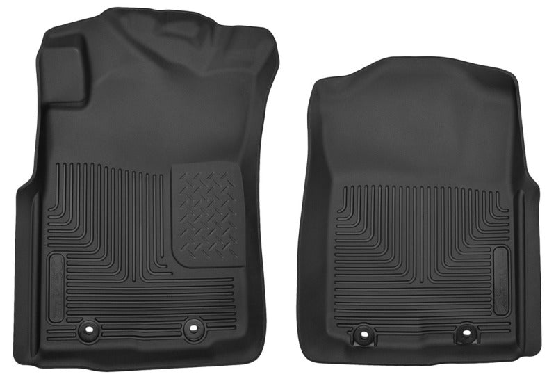 Revêtements de sol avant noirs Husky Liners 12-14 Toyota Tacoma Pickup (Crew / Ext / Std Cab) X-Act Contour